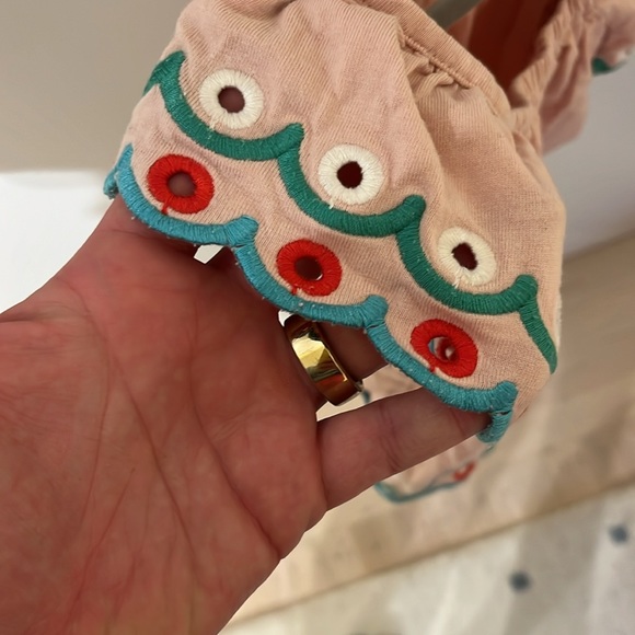 Embroidered Cap Sleeve Mini Boden tank size 3-4 - Picture 3 of 4